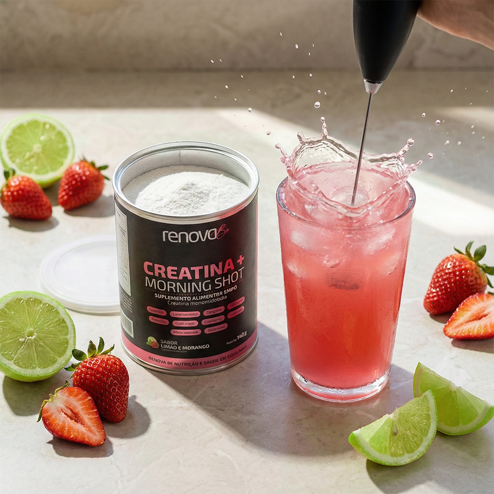 Creatina + Morning Shot - Limão e Morango
