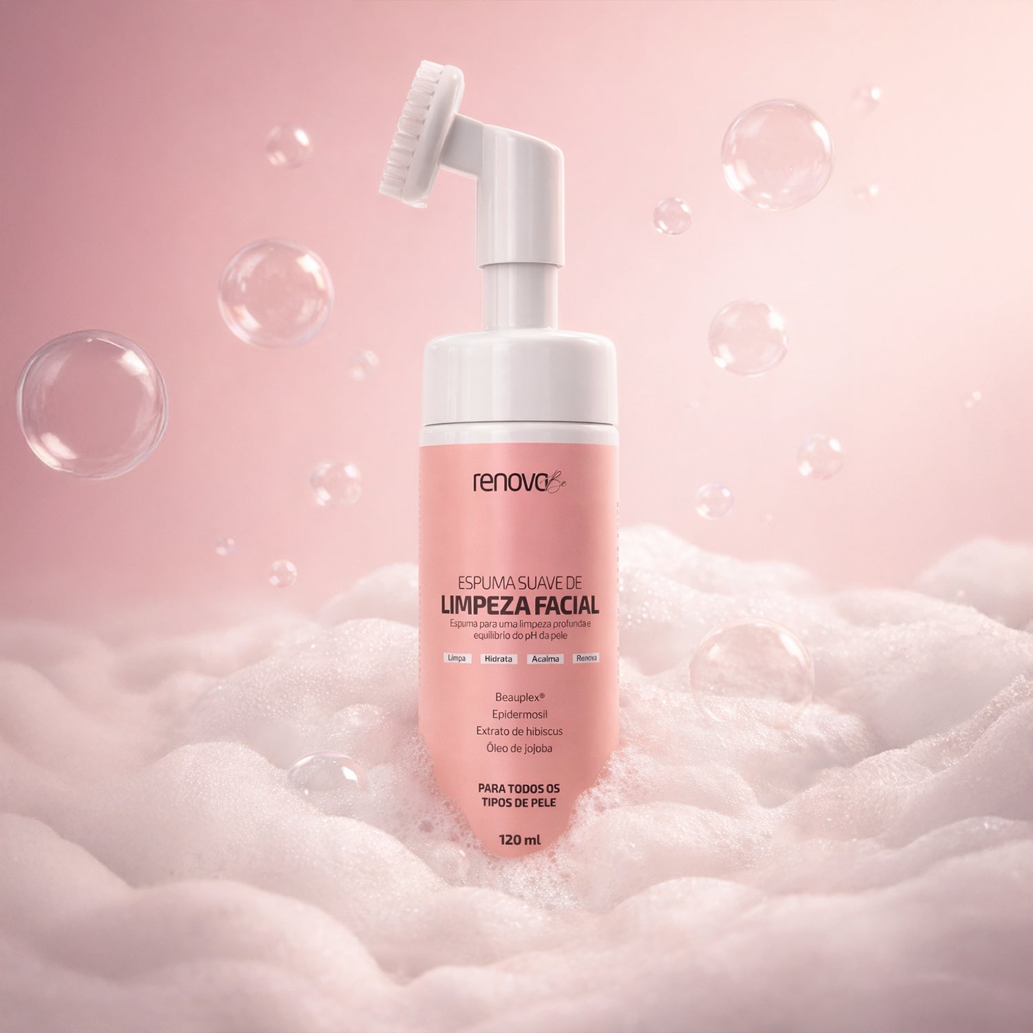 Espuma Suave de Limpeza Facial - Para Todos os Tipos de Pele