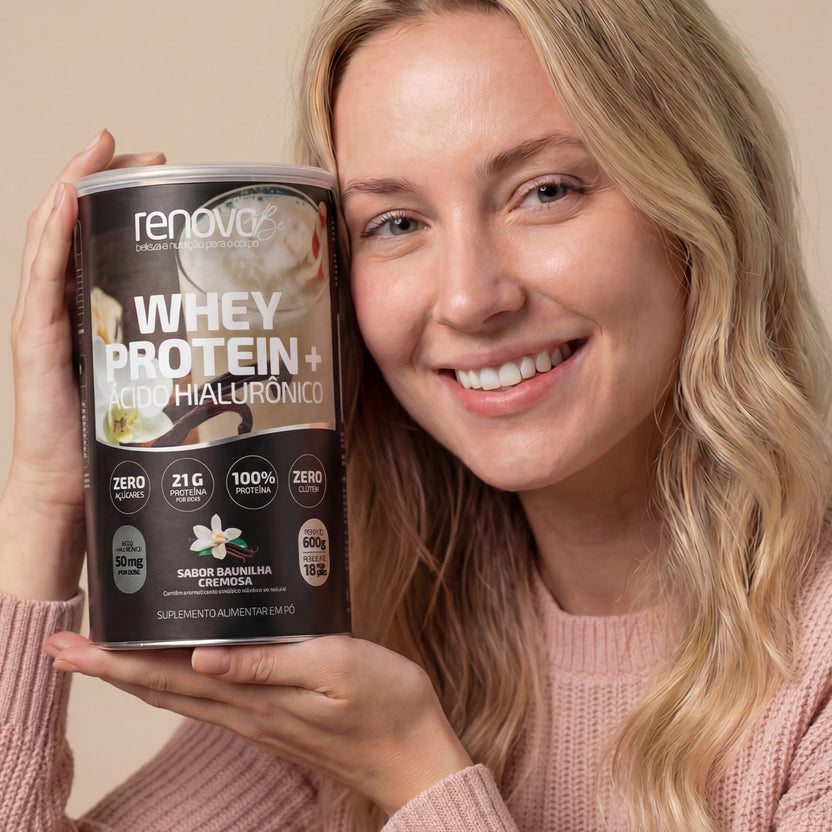 Whey Protein e Ácido Hialurônico - Baunilha